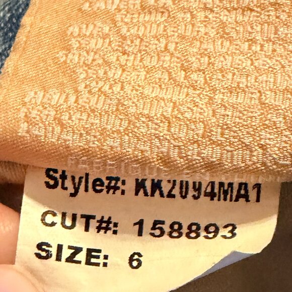 Kut from the Kloth Jen Denim Midi Skirt Raw Hem Size 6 - Picture 11 of 11